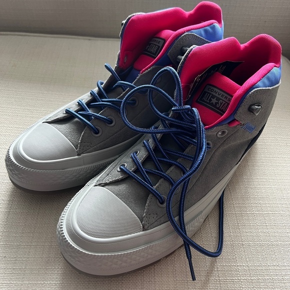 Converse All-Star Suede Street Boot Sneaker Men’s 9/Women’s 11 Mason/Obsidian - Picture 2 of 13